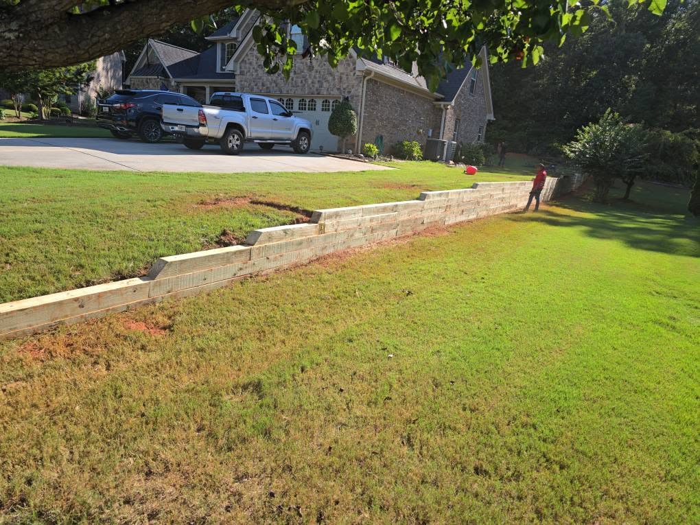 Landscape Timber Retaining Wall
